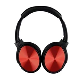 Bluetooth Wireless Headphone With Rotable Head 500mAh Red W/BAG