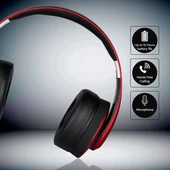 Bluetooth Wireless Headphone With Adjustable Head 500mAh Red W/BAG