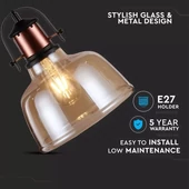 Glass Pendant Light Amber