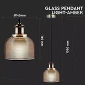 Glass Pendant Light Amber Glass ф145