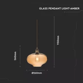 Glass Pendant Light Amber