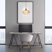 Glass Pendant Light Amber