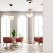 Glass Pendant Light Amber