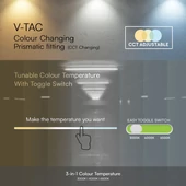 V-TAC bútor, - és pultvilágító LED lámpa 147cm 50W CCT - SKU 23681