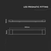 V-TAC bútor, - és pultvilágító LED lámpa 30cm 10W természetes fehér, 120lm/W - SKU 23784