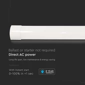 V-TAC bútor, - és pultvilágító LED lámpa 30cm 10W természetes fehér, 120lm/W - SKU 23784