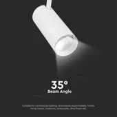 V-TAC COB LED sínes spotlámpa, 40W, 3in1 színhőmérséklet, fehér házzal - SKU 8843