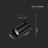 V-TAC COB LED sínes spotlámpa állítható 35W CRI>90 természetes fehér - SKU 20486