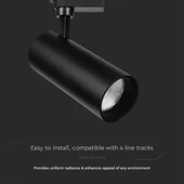 V-TAC COB LED sínes spotlámpa állítható 35W CRI>90 természetes fehér - SKU 20486