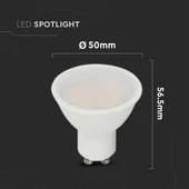 LED Spotlight SAMSUNG CHIP - GU10 5W Smooth Plastic 110°D 6400K