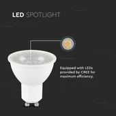 V-TAC CREE GU10 LED spot égő 7.5W hideg fehér 38° - SKU 218776