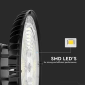 V-TAC csarnokvilágító LED lámpa 200W, 120°, állítható színhőmérséklettel, 135 Lm/W - SKU 10467