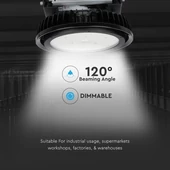 V-TAC csarnokvilágító LED lámpa dimmelhető 500W 120 Lm/W 120° hideg fehér - SKU 509