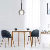 Pendant Light Modern Double Glass Gungray+White Ф180мм