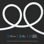 Tube LED Neon Flex, 12W/m, 6500K, DC24V, 360°D