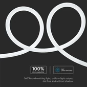 Tube LED Neon Flex, 12W/m, 6500K, DC24V, 360°D