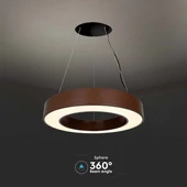 V-TAC dimmelhető 50W designer körcsillár, természetes fehér, Corten barna ház, 120 Lm/W - SKU 6959
