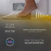 V-TAC dimmelhető LED szalag szett mozgásérzékelővel  SMD 2835, 30 db/m meleg fehér - SKU 2550