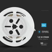 V-TAC dimmelhető LED szalag szett mozgásérzékelővel SMD 2835, 30 db/m természetes fehér - SKU 2549