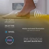 V-TAC dimmelhető LED szalag szett mozgásérzékelővel SMD 2835, 30 db/m természetes fehér - SKU 2549