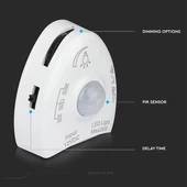 V-TAC dimmelhető LED szalag szett mozgásérzékelővel SMD 2835, 30 db/m természetes fehér - SKU 2549