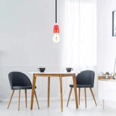 Porcelan Lamp Holder Fitting Red