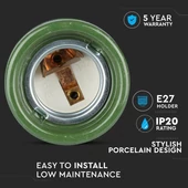 Porcelan Lamp Holder Fitting Green