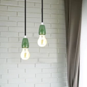 Porcelan Lamp Holder Fitting Green