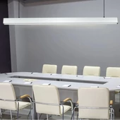 LED Linear Light SAMSUNG CHIP - 40W Hanging Suspension Silver Body 4000K 1200x50x65mm