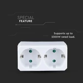 2 Ways Adapter With Earthing Contact 10/16A 250V (Label + Polybag With Headcard ) White