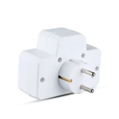 3 Outlet Power Adapter With Earth Contact And Switch 16A 250V ( Label + Polybag With Headcard)