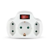 Adapter With Switch & Earthing Contact 2 Socket 2.5 1 Socket 16A