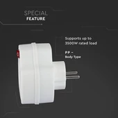 Adapter With Switch & Earthing Contact 2 Socket 2.5 1 Socket 16A