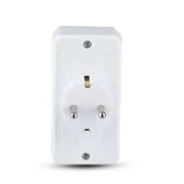 2 Ways Adapter With 2 Euro Socket 10A , 1 Socket 10/16A 250V ( Label+ Polybag ) White