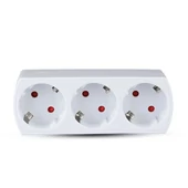 3 Outlet Power Adapter With Earth Contact 16A 250V ( Label + Polybag With Headcard )