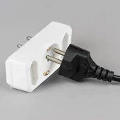 Adapter With Earthing Contact 2 Socket 2.5A 1 Socket 16A White