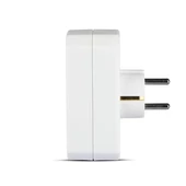 Adapter With Earthing Contact 2 Socket 2.5A 1 Socket 16A White