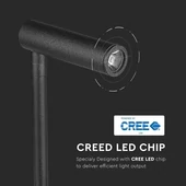 V-TAC fali LED COB olvasólámpa kapcsolóval és USB porttal fekete 3W meleg fehér, fekete - SKU 1487