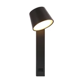 V-TAC fali LED lámpa, USB töltővel, akril fekete, meleg fehér - SKU 23406
