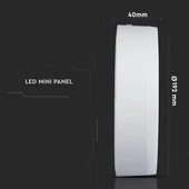 12W+3W LED Surface Panel Downlight - Round 6000K                         EMC+CR80