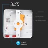 V-TAC falon kívüli mennyezeti szögletes LED panel 8W meleg fehér - SKU 4922