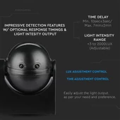 Infrared Motion Sensor Wall Black