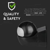 PIR Wall Sensor With Moving Head Black