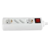 4 Holes Socket Whit Switch (3G 1.5MM2 X 1.5M ) Polybag With Card White