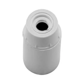 E14 LAMP HOLDER BACKELITE (POLYBAG+CARD) - WHITE
