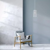 Pendant Light Matt White With White Canopy