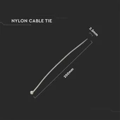 Cable Tie - 2.5* 200mm White 100pcs/Pack