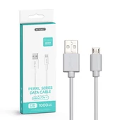 1 M Micro USB Cable White - Pearl Series