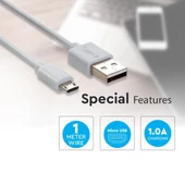 1 M Micro USB Cable White - Pearl Series