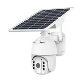 Black WiFi Solar powered outdoor PTZ camera, with motion sensor